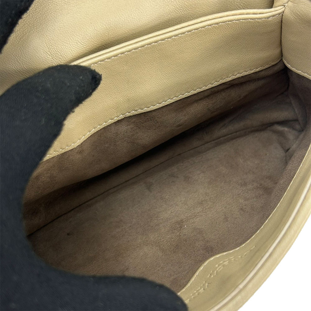 BOTTEGAVENETA Shoulder Bag leather beige INTRECCIATO Women