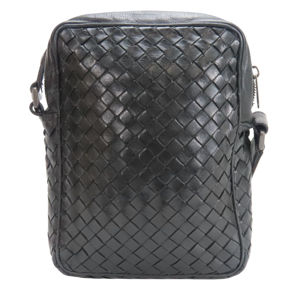 BOTTEGAVENETA Shoulder Bag 113092 leather black INTRECCIATO Women(Unisex)