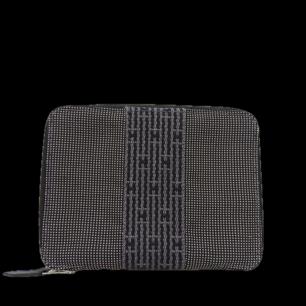 HERMES Notebook cover canvas gray Her Line agenda mens(Unisex)