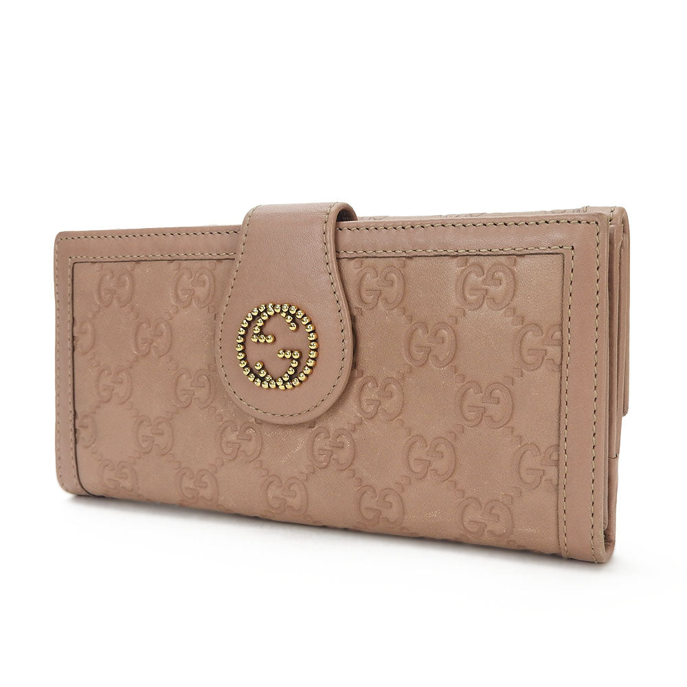 GUCCI Long Wallet Purse 269970 Guccisima leather pink beige Guccisima