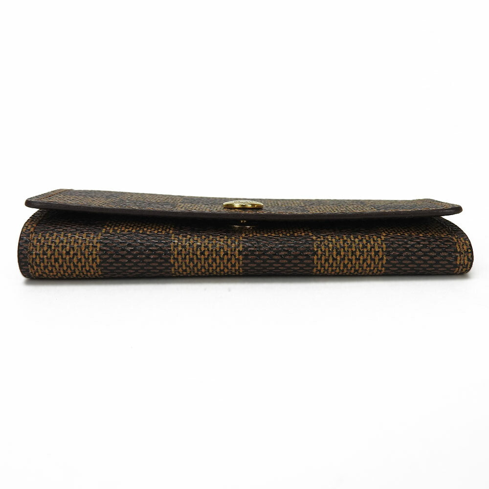 LOUIS VUITTON Key case Key holder  N62631 Damier canvas, leather Brown Multicles4 mens(Unisex)