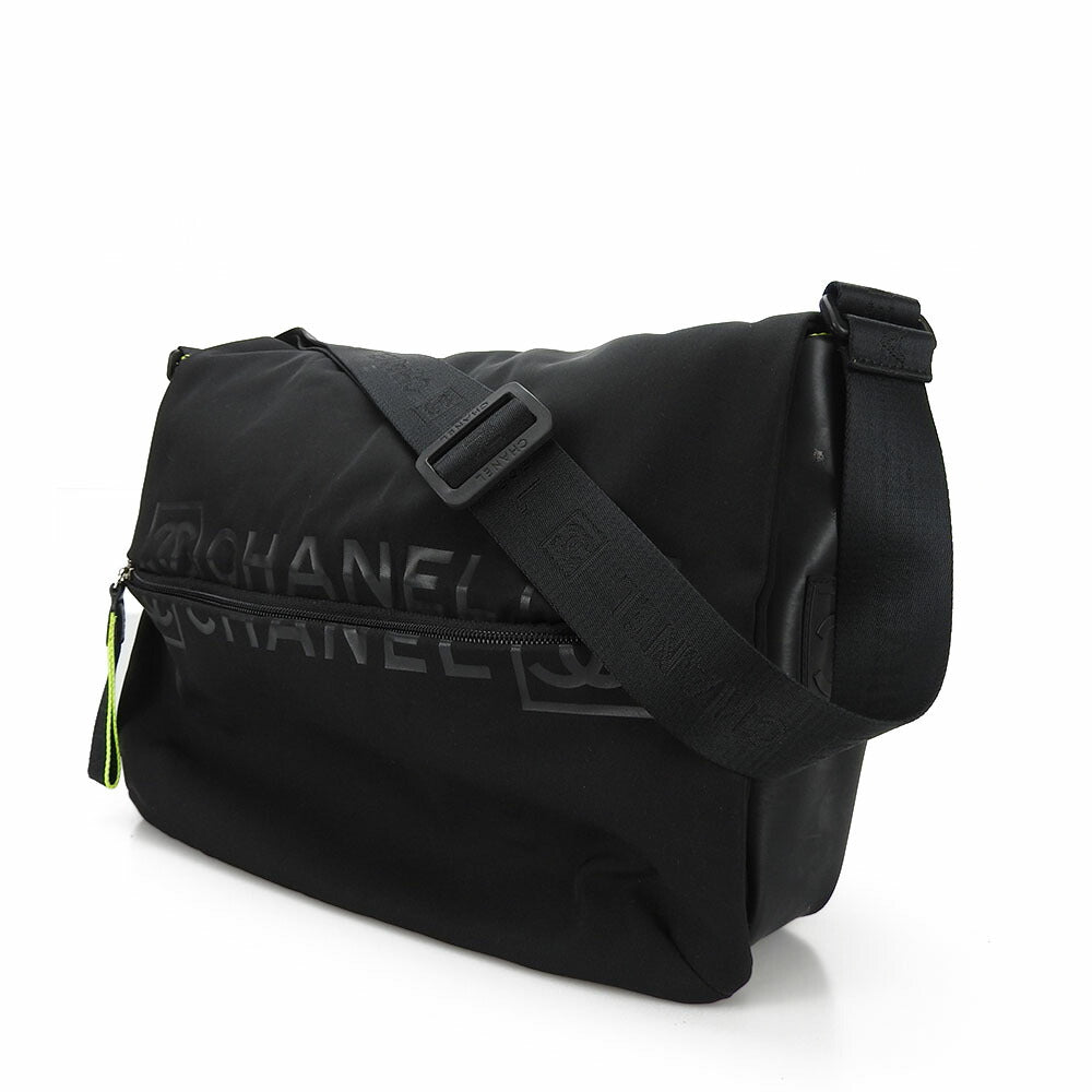 CHANEL Shoulder Bag Nylon black Sports line