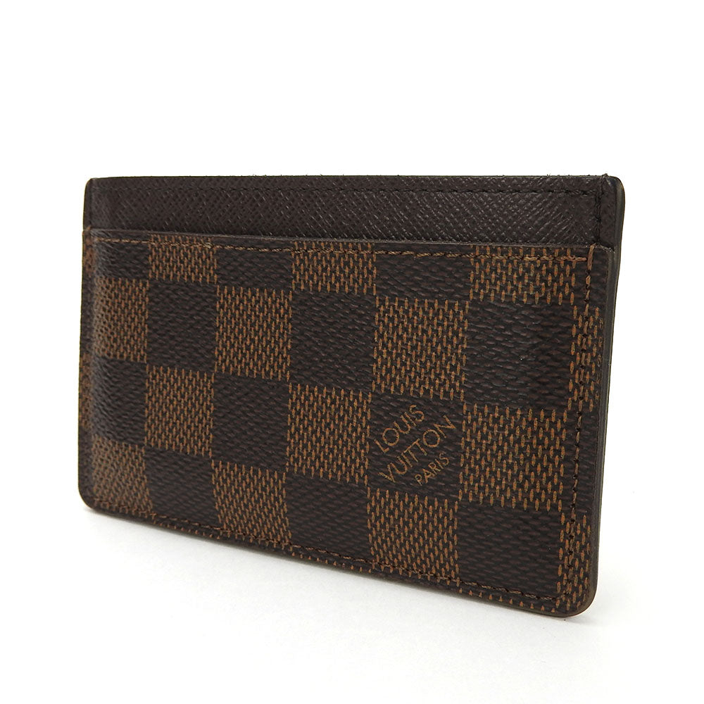 LOUIS VUITTON Card Case N61722 Damier canvas Brown Porte Cartesï¿½ESimple Women(Unisex)