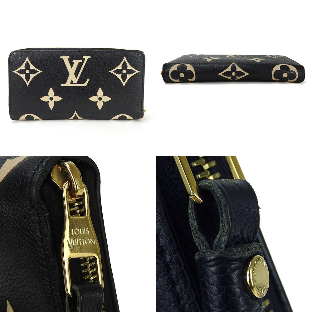 LOUIS VUITTON Long Wallet Purse M80481 Monogram Ann Platt black Zippy wallet