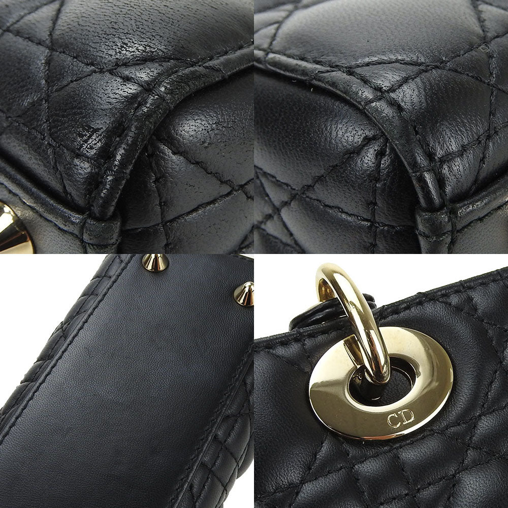 Dior Handbag lambskin black Canage Lady Dior Women