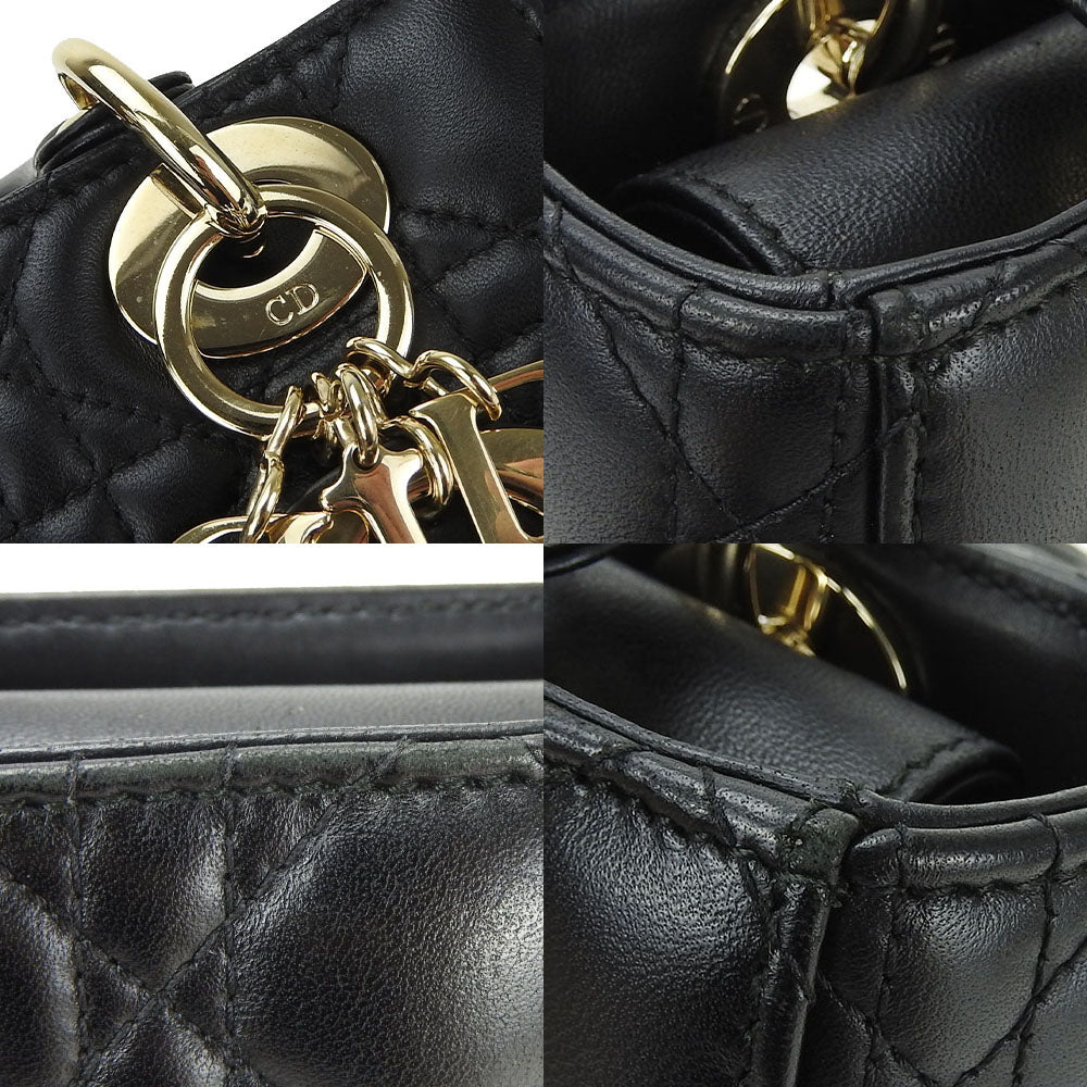 Dior Handbag lambskin black Canage Lady Dior Women