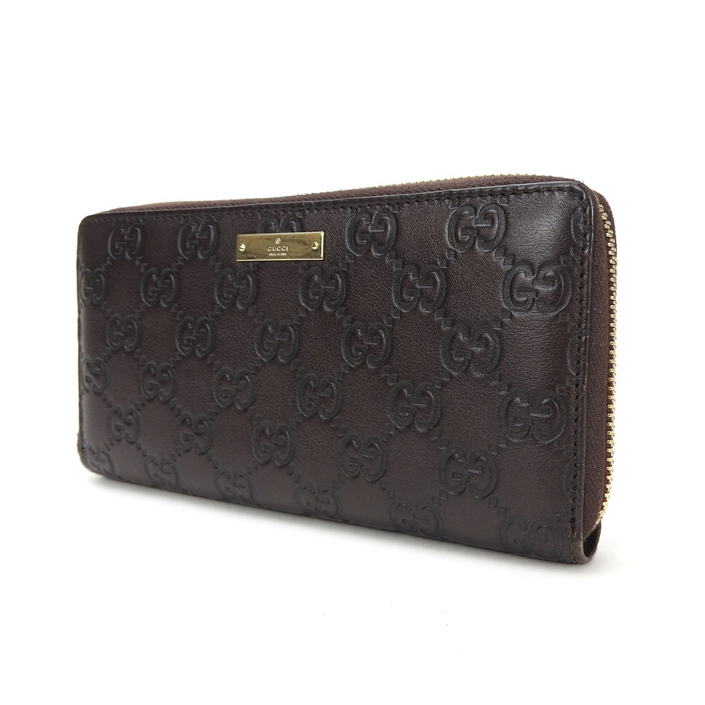 GUCCI Long Wallet Purse 307980 leather Brown mens(Unisex)