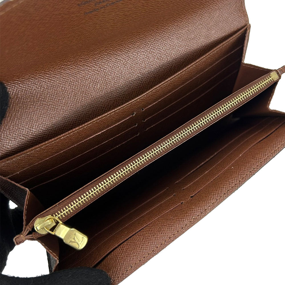 LOUIS VUITTON Long Wallet Purse M60531 Monogram Brown Portefeuille Sara Women