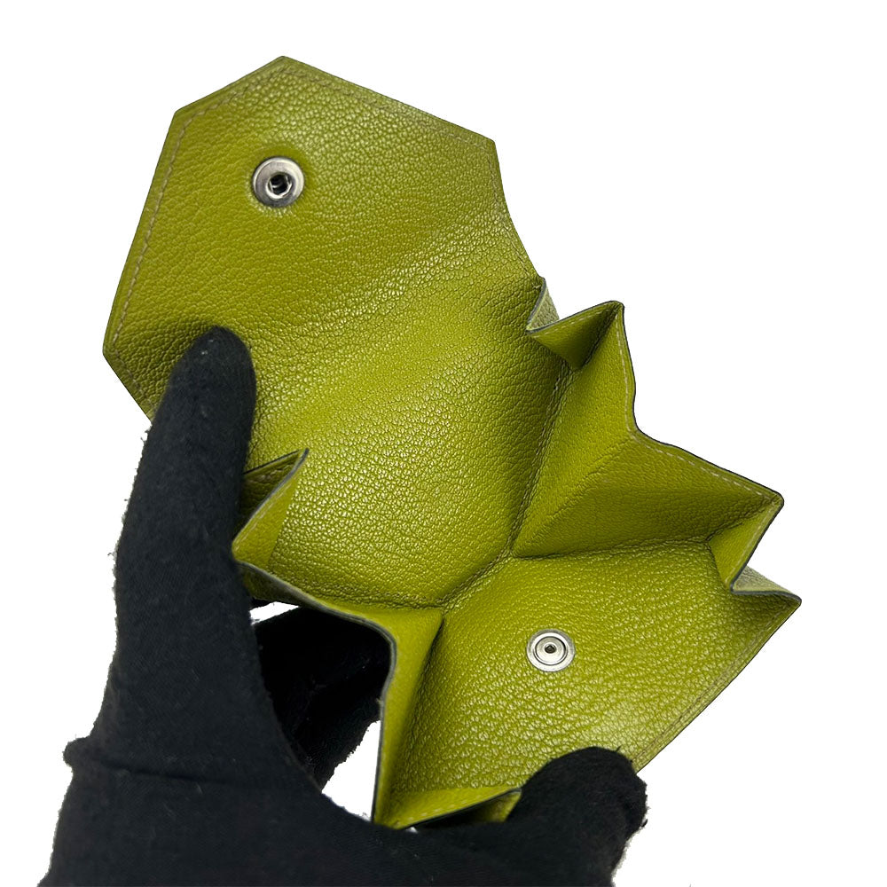 HERMES Coin case Shave green Le van Cator Women(Unisex)