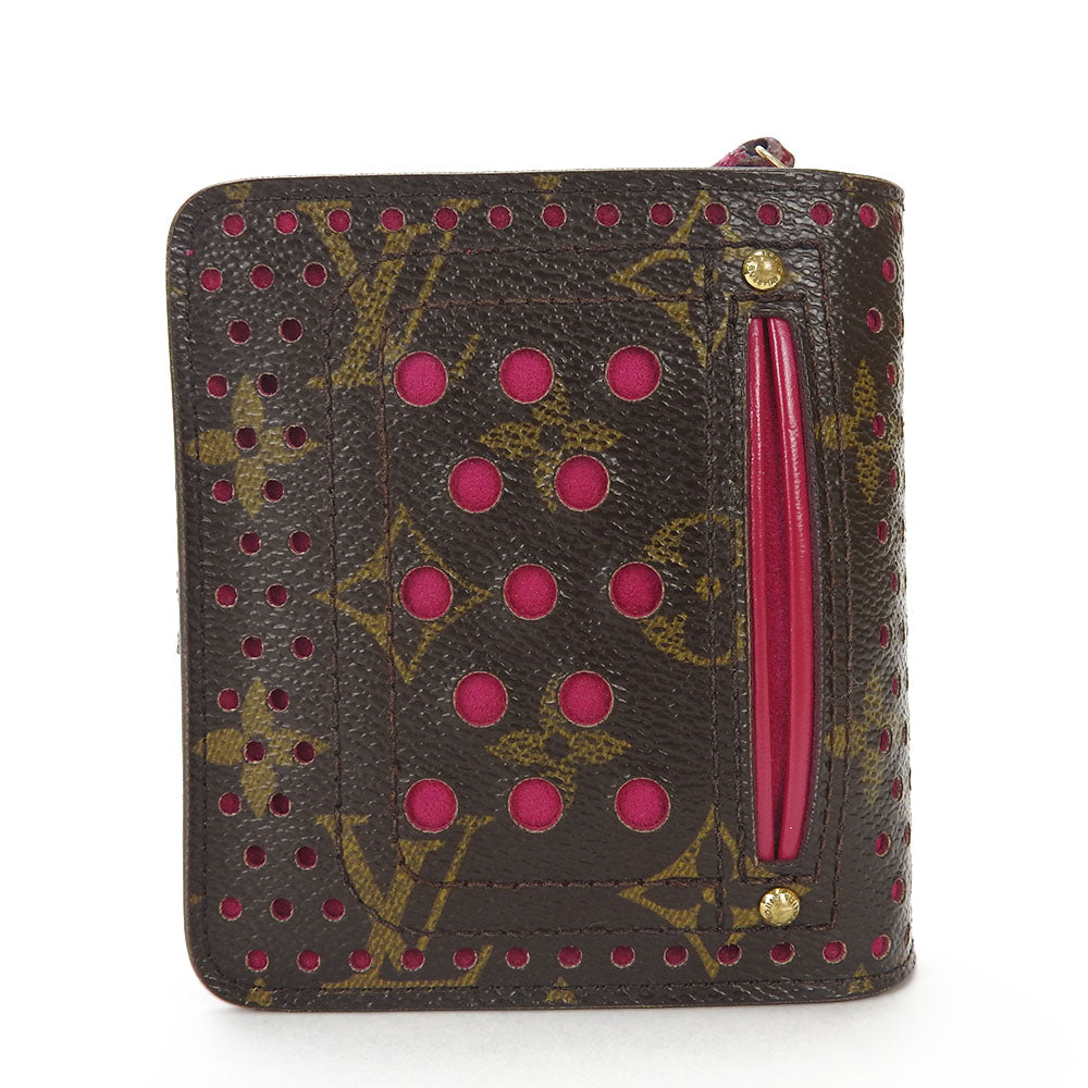 LOUIS VUITTON Bifold Wallet M95188 Monogram Perfo Fuchsia Women