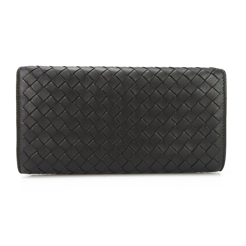 BOTTEGAVENETA Long Wallet Purse leather black Women