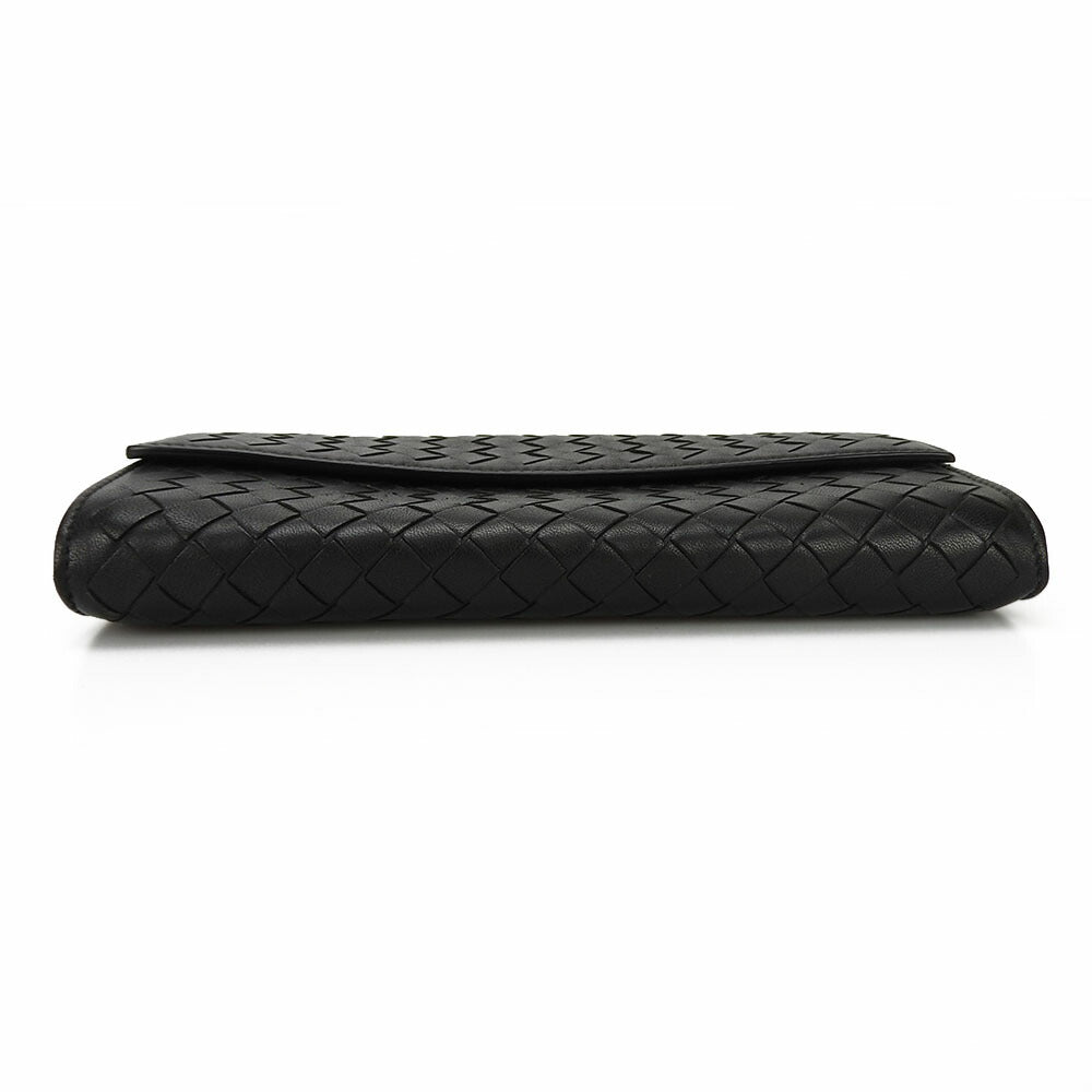 BOTTEGAVENETA Long Wallet Purse leather black Women