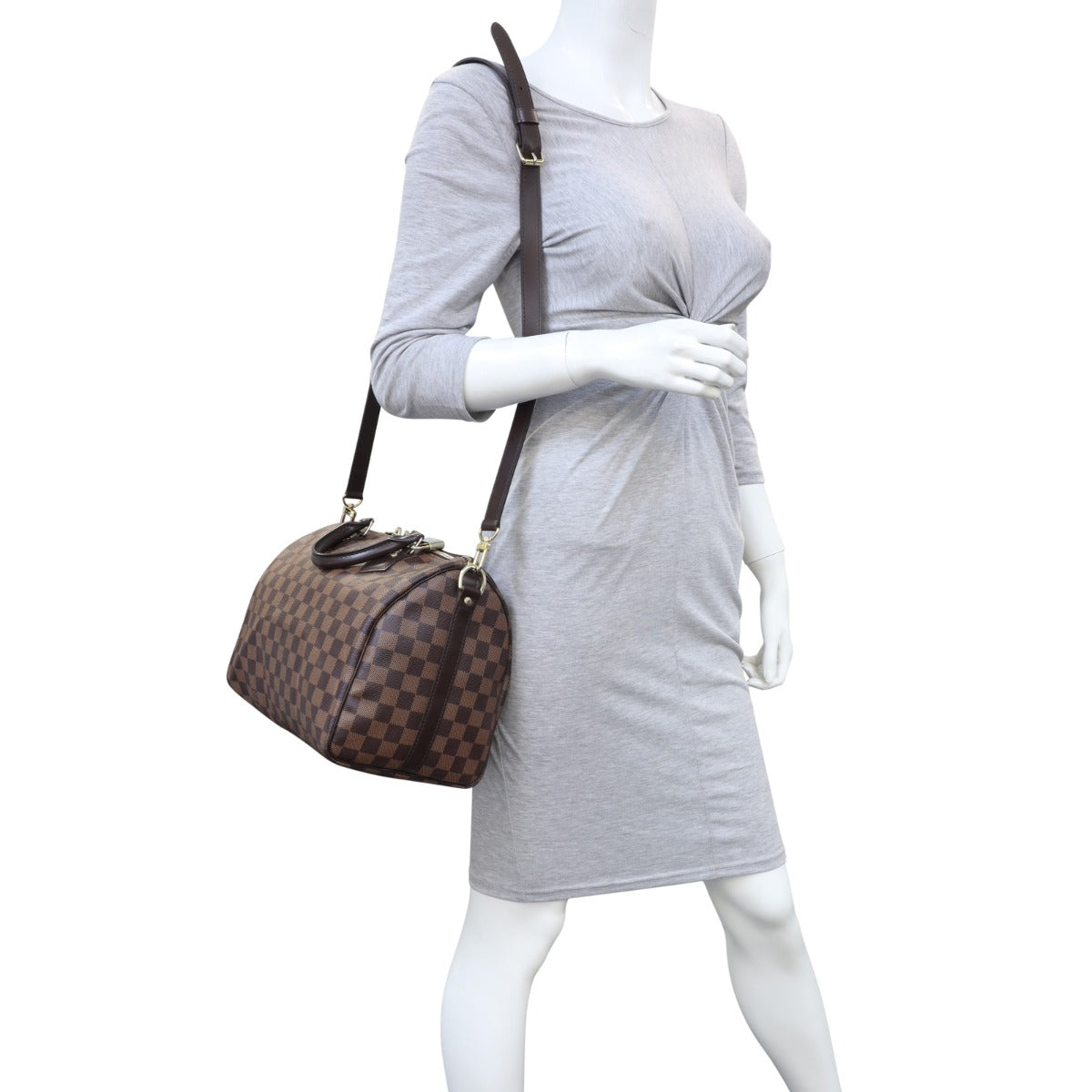 Louis Vuitton Speedy 30 Bandouliere Damier Ebene