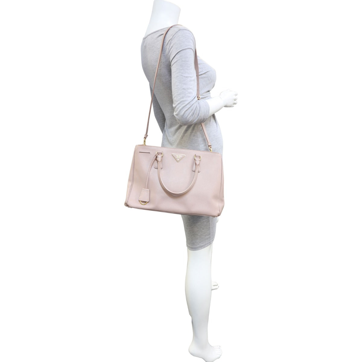 Prada Saffiano Lux Galleria Double Zip Tote Medium