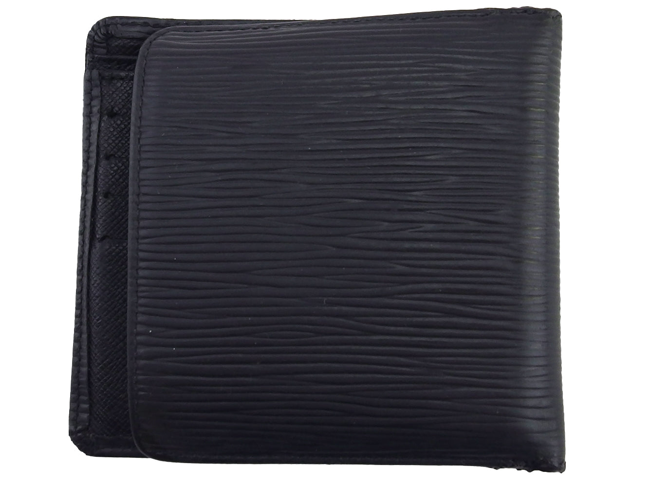 LOUIS VUITTON Bifold Wallet black Porto Vie cult Credit Monet