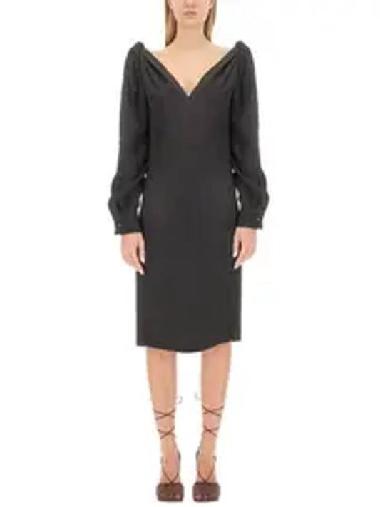 Luxury Bottega Veneta 23 fw Viscose Midi Dress 750275V35B01000 B0040512657