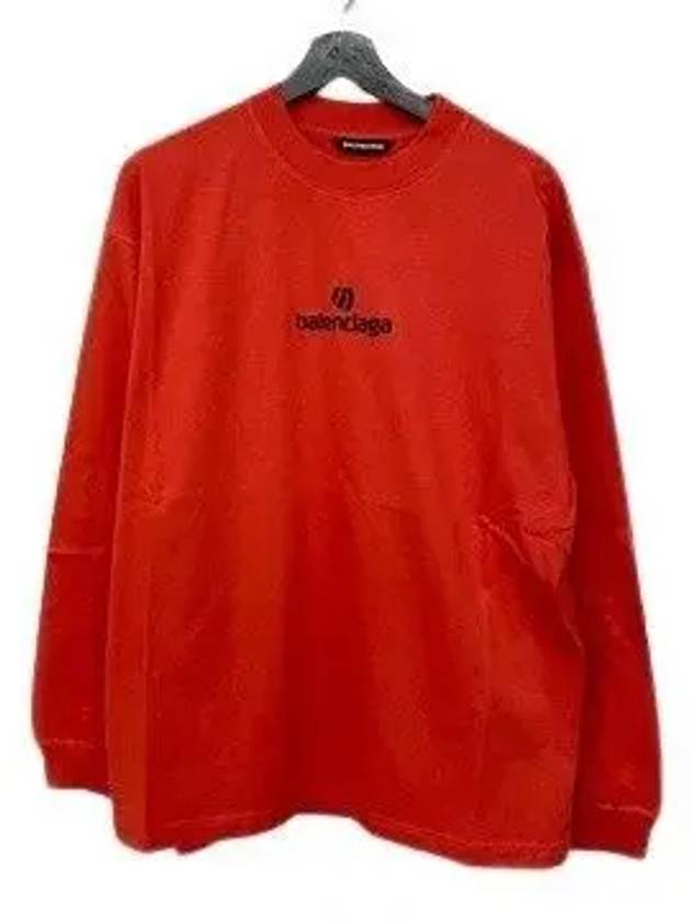 Luxury Balenciaga Trending 2025 Logo Cotton Sweatshirt Red