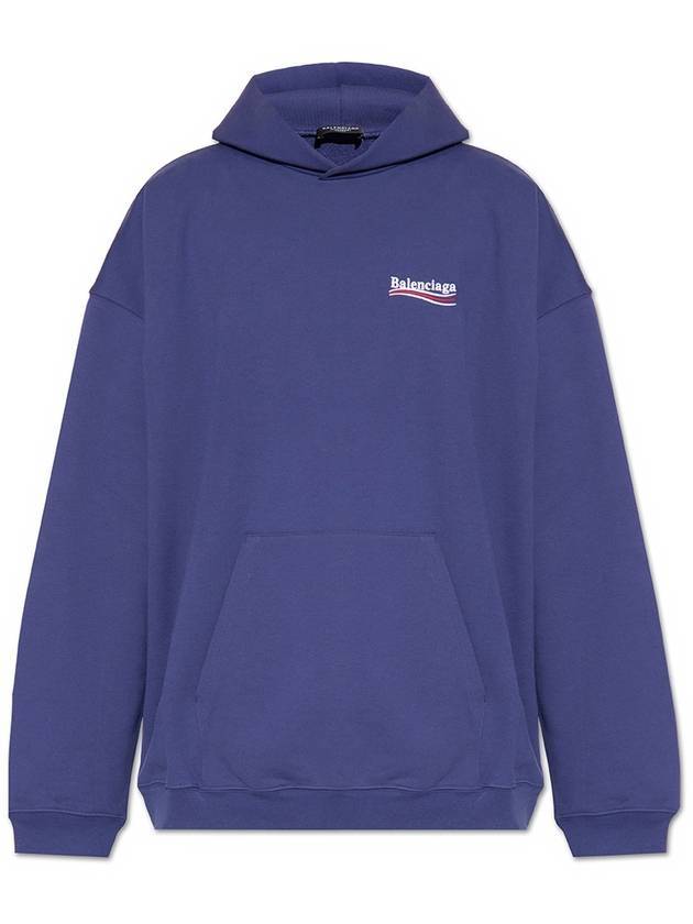 Luxury Balenciaga Trending 2025 Logo Print Oversized Hoodie Blue