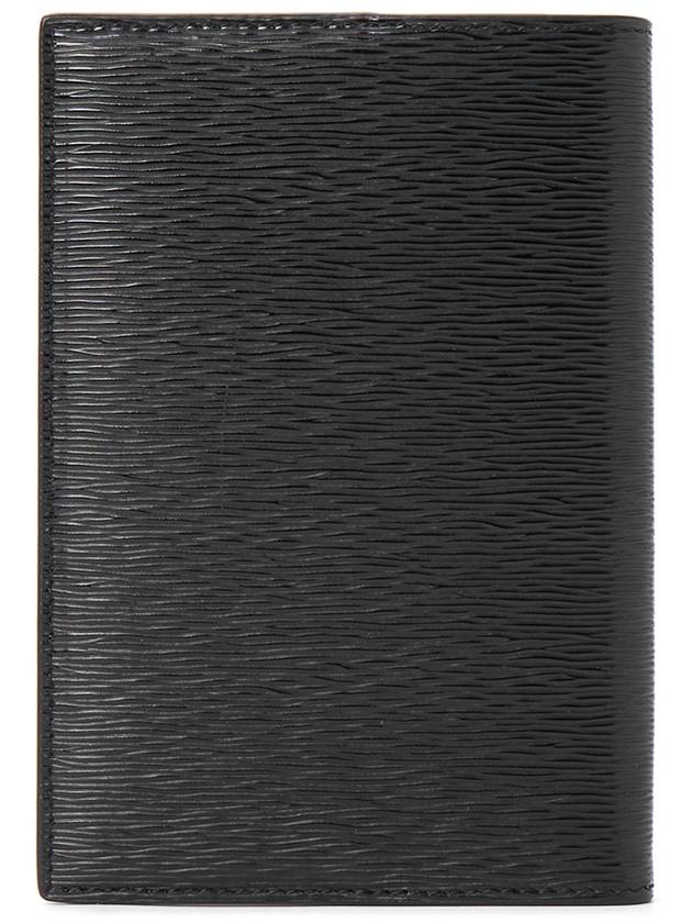 Luxury Saint Laurent Trending 2025 Logo Print Leather Card Wallet Black