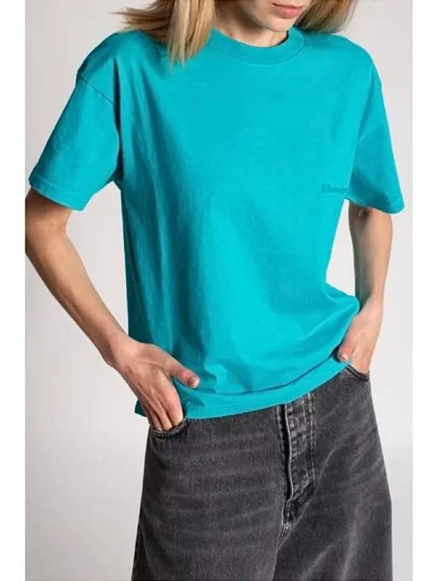 Luxury Balenciaga Trending 2025 Logo Short Sleeve T-Shirt Blue