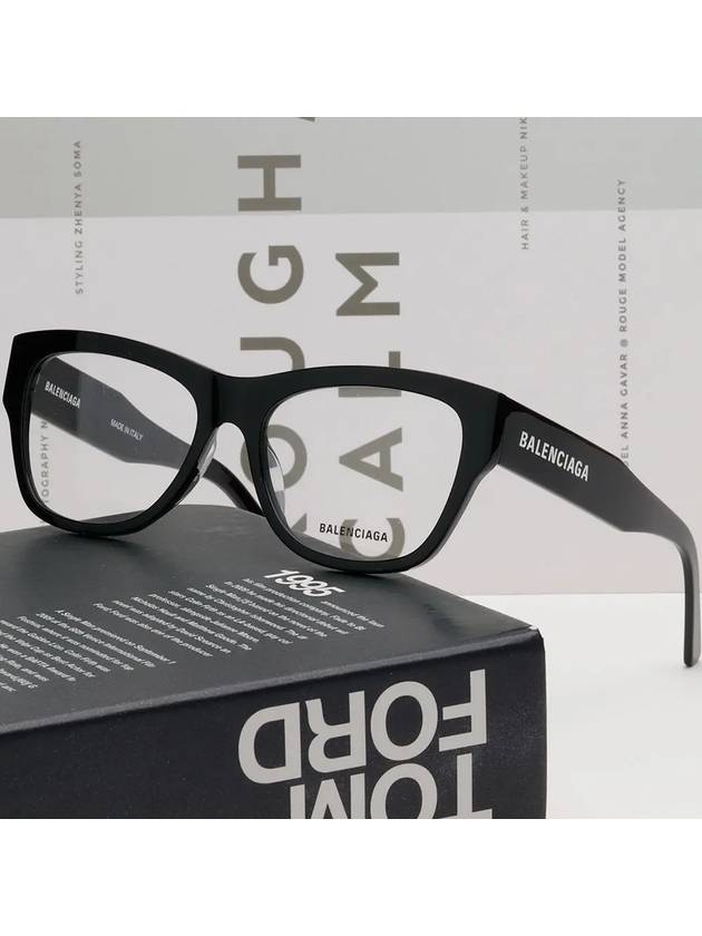 Luxury Balenciaga Trending 2025 Acetate Square Eyeglasses Black