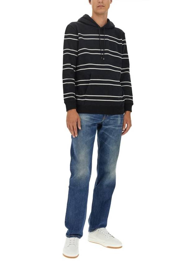 Luxury Saint Laurent Trending 2025 Stripe Hoodie Black