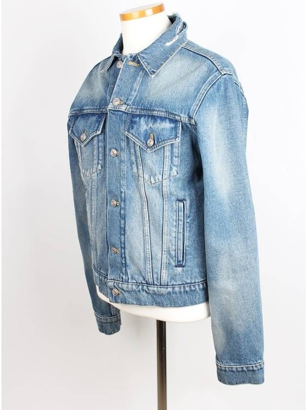 Luxury Balenciaga Trending 2025 Wave logo denim jacket 46