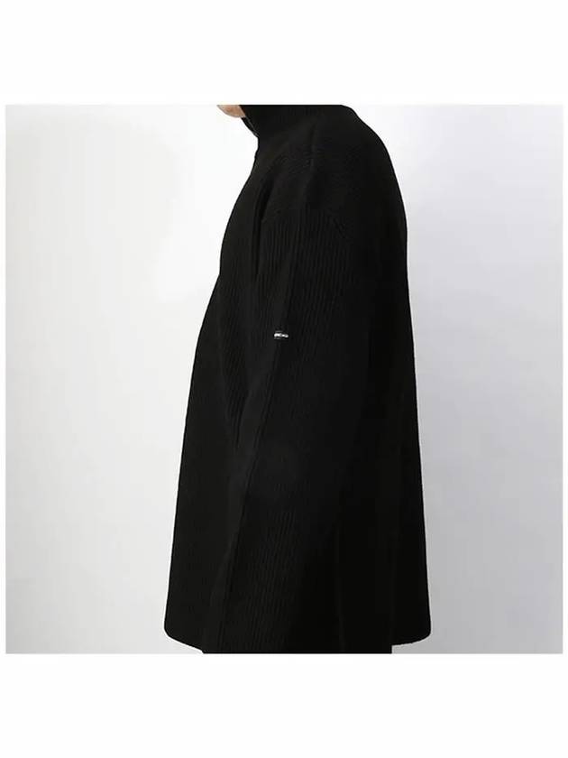 Luxury Balenciaga Trending 2025 Oversized Zip-Up Knit Top Black