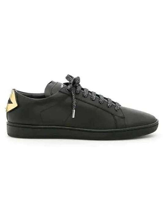 Luxury Saint Laurent Trending 2025 Signature Court Classic Lips Leather Low Top Sneakers Black