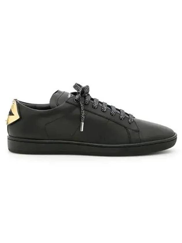 Luxury Saint Laurent Trending 2025 Signature Court Classic Lips Leather Low Top Sneakers Black