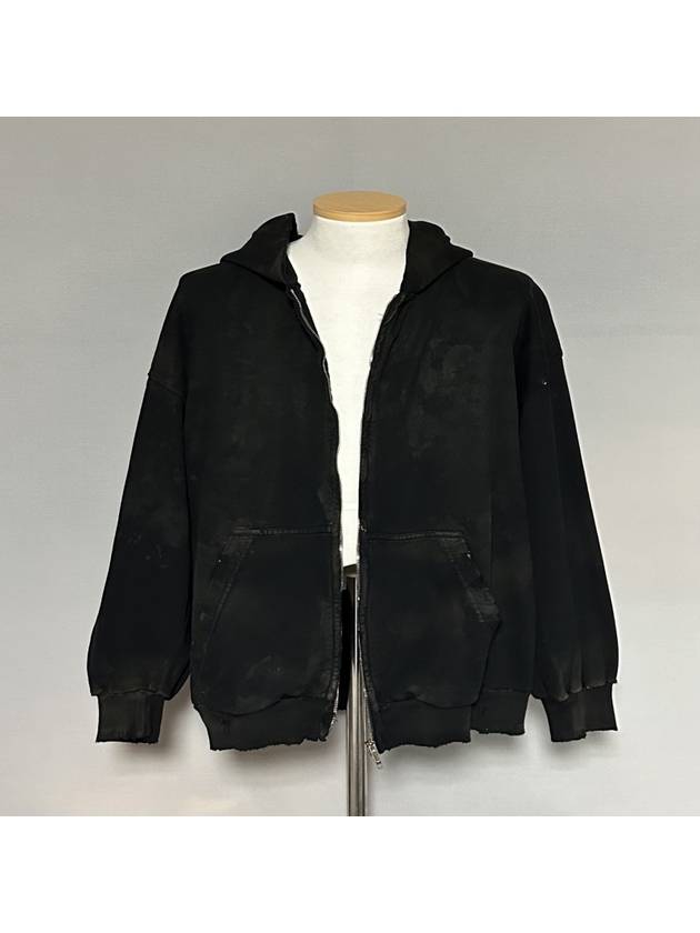 Luxury Balenciaga Trending 2025 Mud Distressed Hooded Zip Up 100