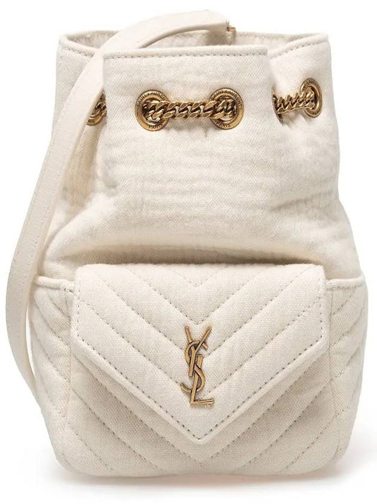 Luxury Saint Laurent Trending 2025 Nano Bucket Bag Vanilla Ice