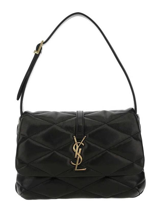 Luxury Saint Laurent Trending 2025 LE 57 Quilted Lambskin Hobo Shoulder Bag Black
