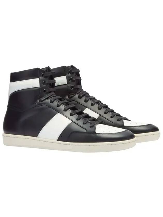 Luxury Saint Laurent Trending 2025 Line Leather High Top Sneakers Black