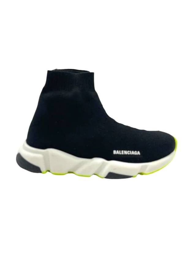 Luxury Balenciaga Trending 2025 Kids Logo Speedrunner Sneakers Black