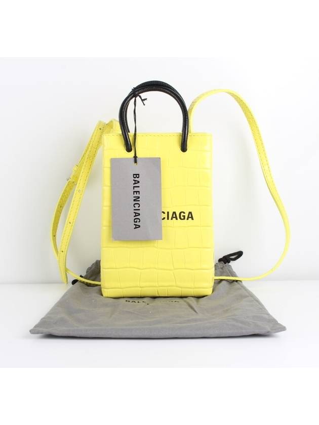 Luxury Balenciaga Trending 2025 Crocodile cross bag yellow