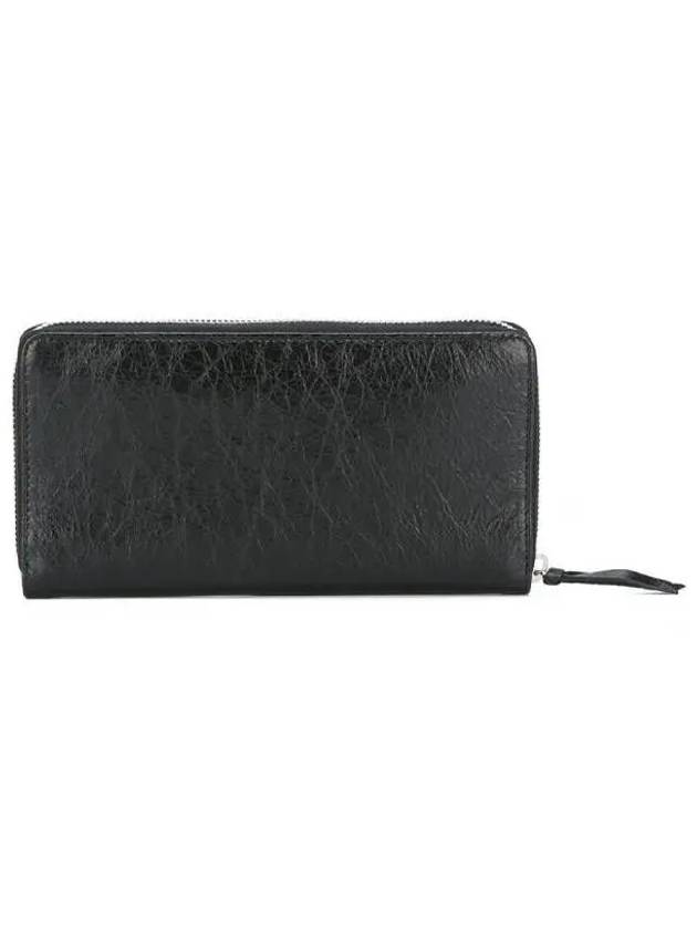 Luxury Balenciaga Trending 2025 Classic Motor Silver Zipper Around Long Wallet Black