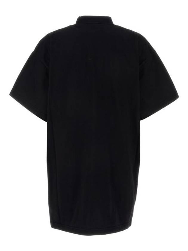Luxury Balenciaga Trending 2025 Sample Sticker Oversized Short Sleeve T-Shirt Black