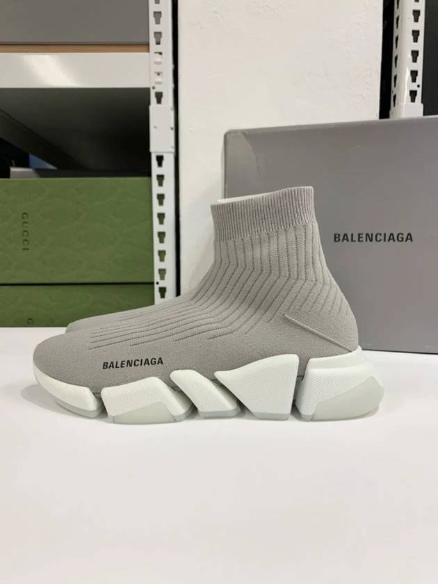 Luxury Balenciaga Trending 2025 Speedrunner high top sneakers gray