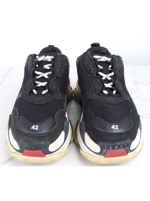 Luxury Balenciaga Trending 2025 Triple S black red sneakers 41 5 265
