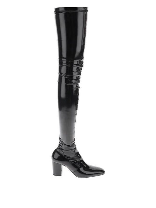 Luxury Saint Laurent Trending 2025 Betty Over The Knee Long Boots Black