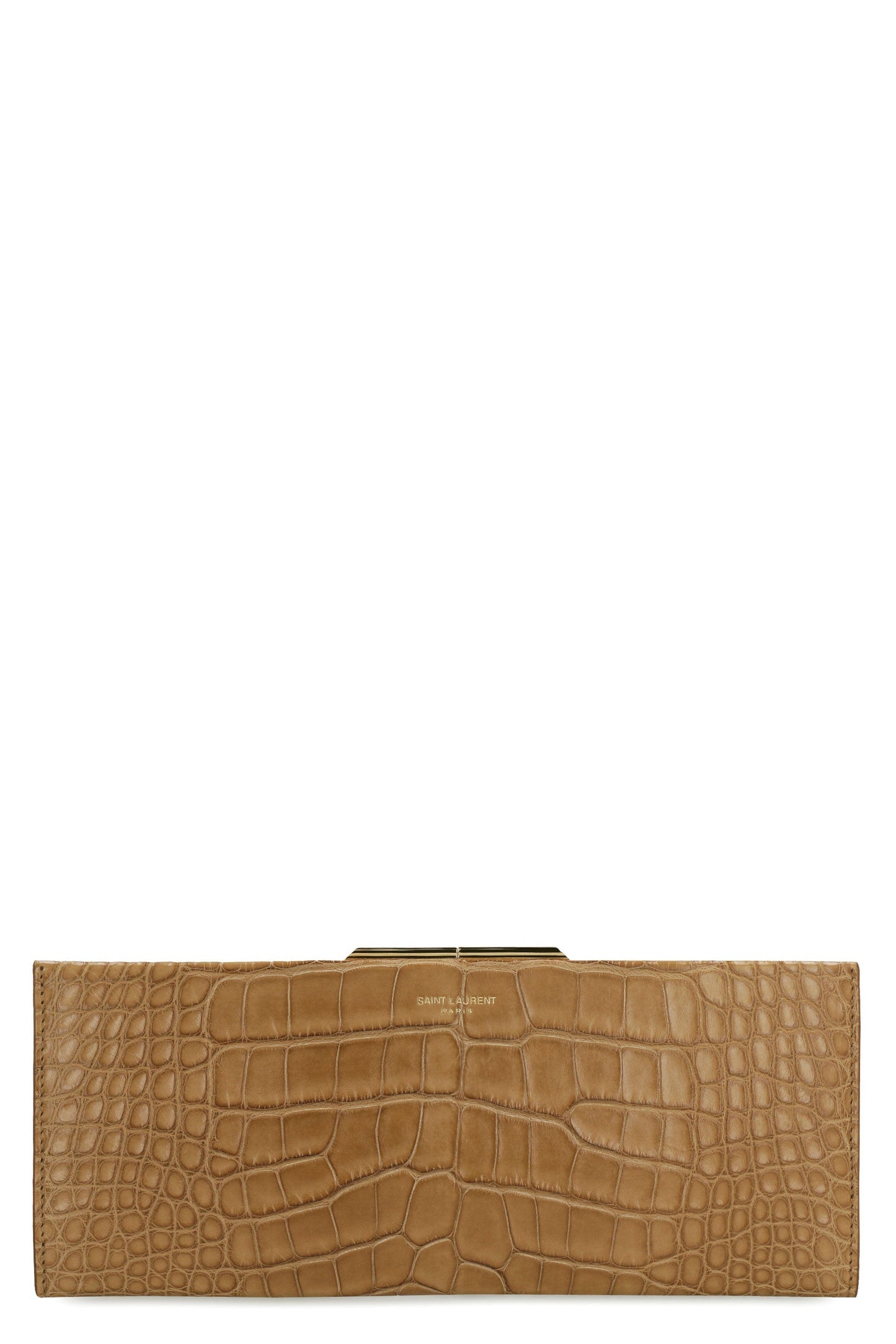 Luxury Saint Laurent Trending 2025 Women's Midnight Leather Clutch in Brown | 697655EAAB6 Color 7732