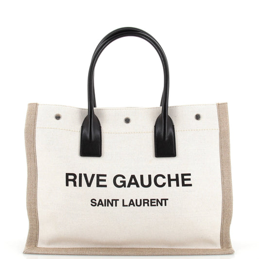 Luxury Saint Laurent Trending 2025 Rive Gauche Shopper Tote Canvas Small