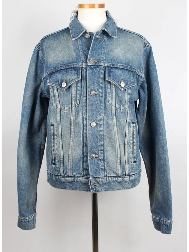 Luxury Balenciaga Trending 2025 wave logo denim jacket 48