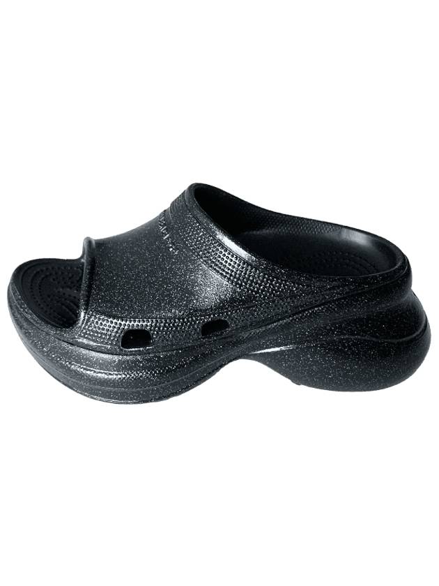 Luxury Balenciaga Trending 2025 Pool Platform Slipper Black