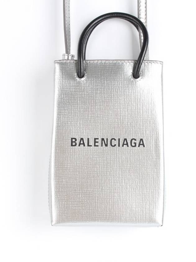 Luxury Balenciaga Trending 2025 Phone holder cross bag silver
