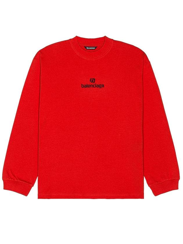 Luxury Balenciaga Trending 2025 Logo Cotton Sweatshirt Red