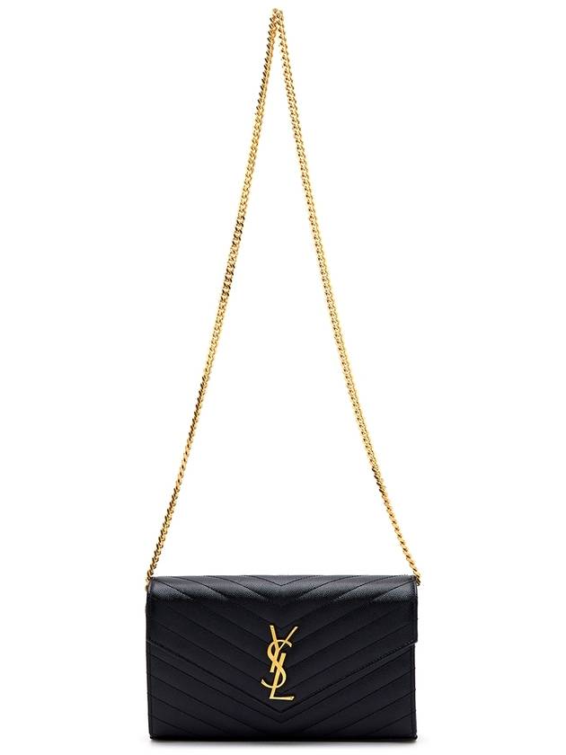 Luxury Saint Laurent Trending 2025 Monogram Matelasse Chain Shoulder Bag Black