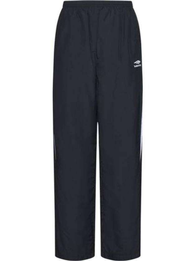 Luxury Balenciaga Trending 2025 Embroidered Logo Nylon Track Pants Black