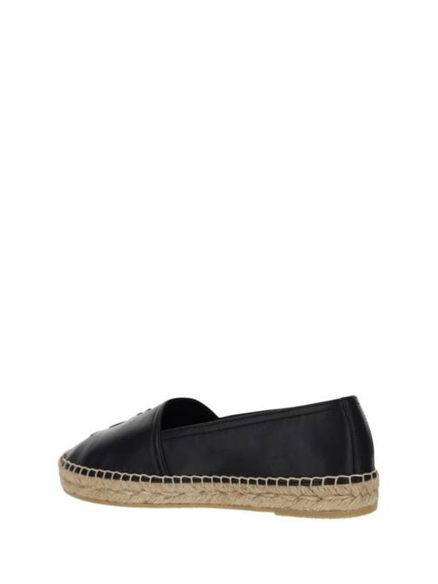 Luxury Saint Laurent Trending 2025 Leather Espadrilles Black